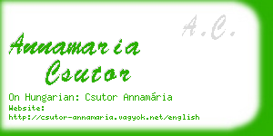 annamaria csutor business card
